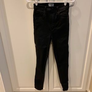 agolde wax black high waisted jeans
